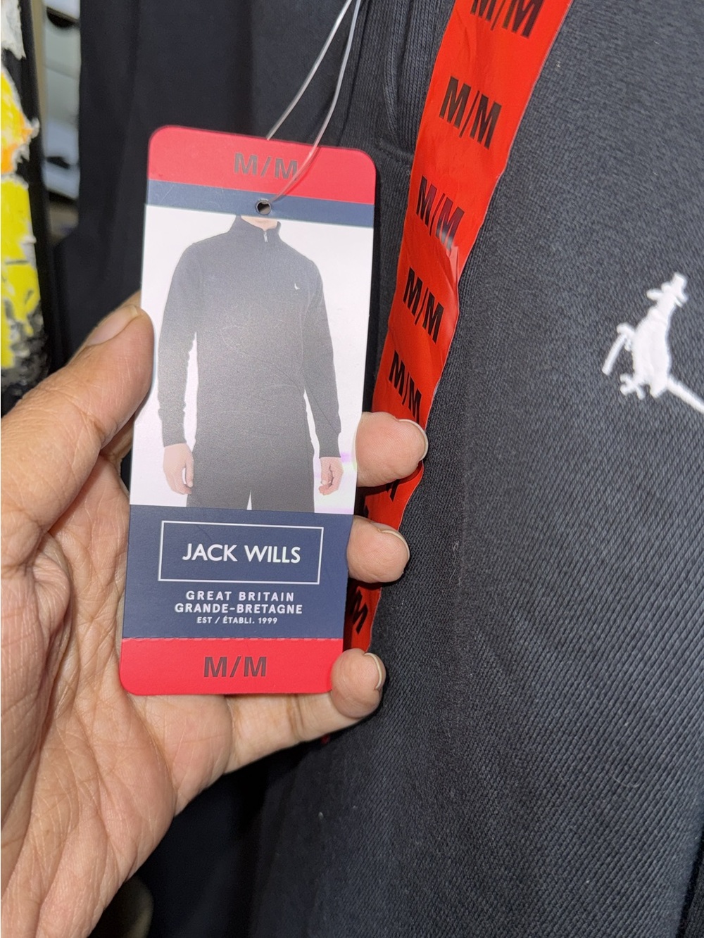 Jack Wills Black Jacket with Red Trim and White Logo